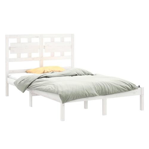 Sengeramme 120x200 cm massivt træ hvid