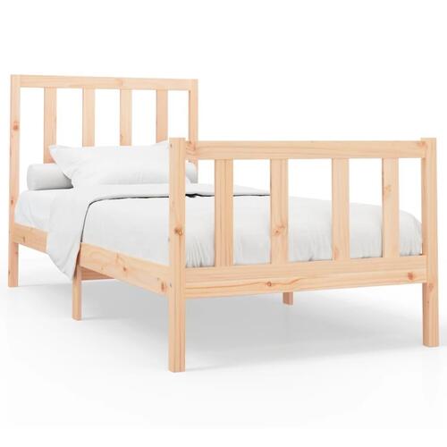 Sengeramme uden madras 100x200 cm massivt fyrretræ