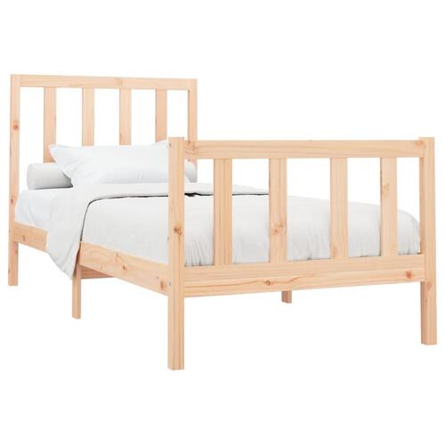 Sengeramme uden madras 100x200 cm massivt fyrretræ