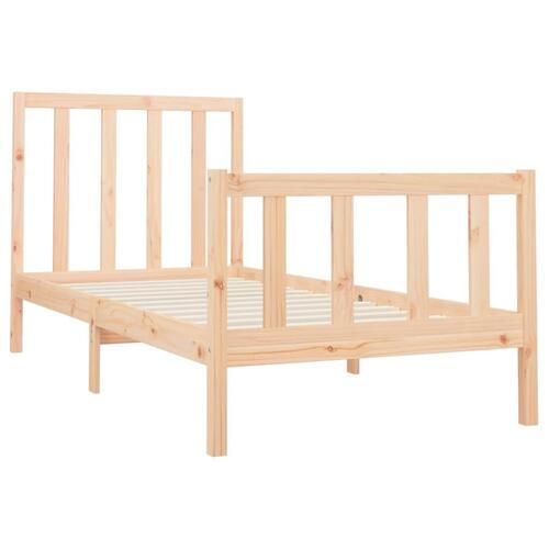 Sengeramme uden madras 100x200 cm massivt fyrretræ