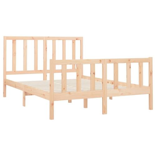 Sengeramme uden madras 160x200 cm massivt fyrretræ