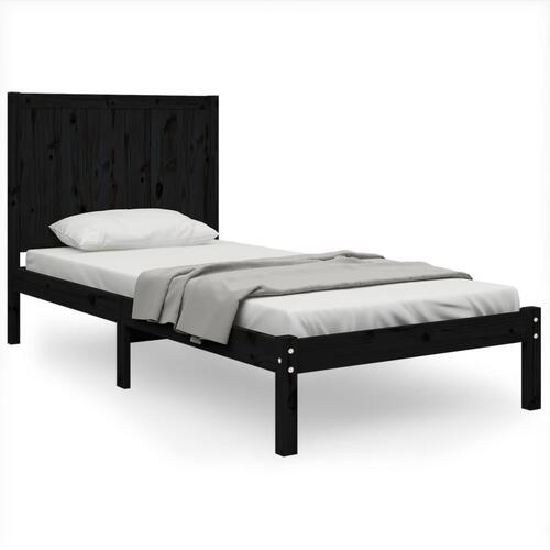 Sengeramme 75x190 cm Small Single massivt fyrretræ sort