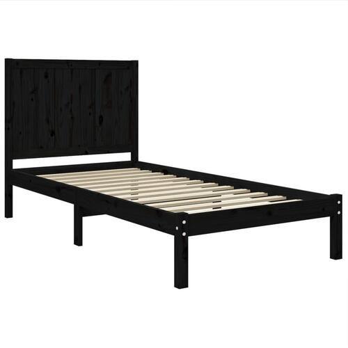 Sengeramme 75x190 cm Small Single massivt fyrretræ sort