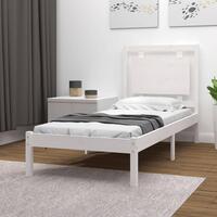 Sengeramme 75x190 cm Small Single massivt træ hvid