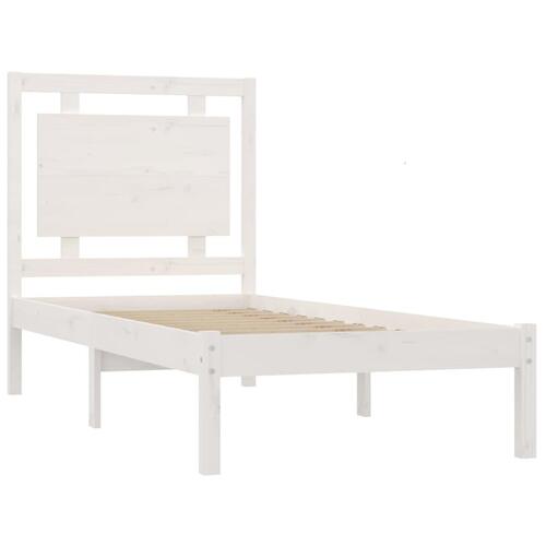 Sengeramme 75x190 cm Small Single massivt træ hvid