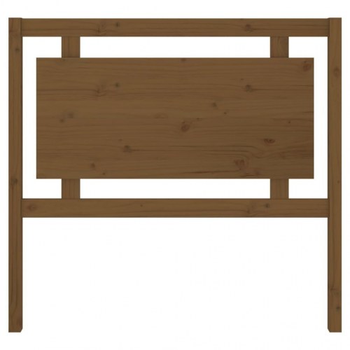 Sengegavl 105,5×4×100 cm - massivt fyrretræ, gyldenbrun