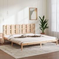 Sengeramme uden madras 200x200 cm massivt fyrretræ