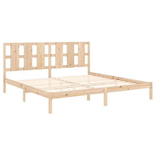 Sengeramme uden madras 200x200 cm massivt fyrretræ