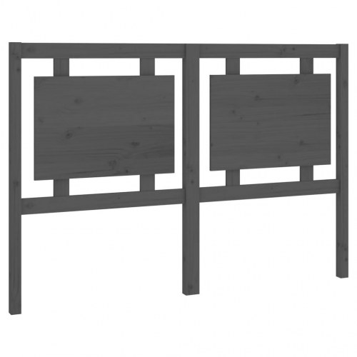 Sengegavl 145,5×4×100 cm i massivt fyrretræ - grå