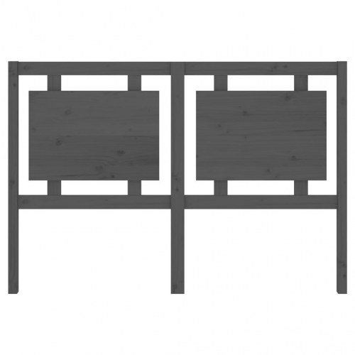 Sengegavl 145,5×4×100 cm i massivt fyrretræ - grå