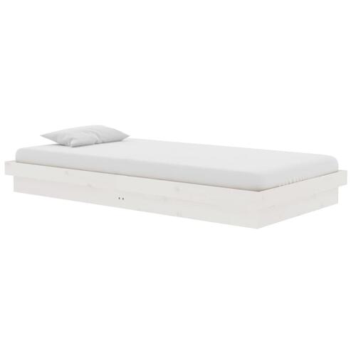 Sengeramme 100x200 cm massivt træ hvid