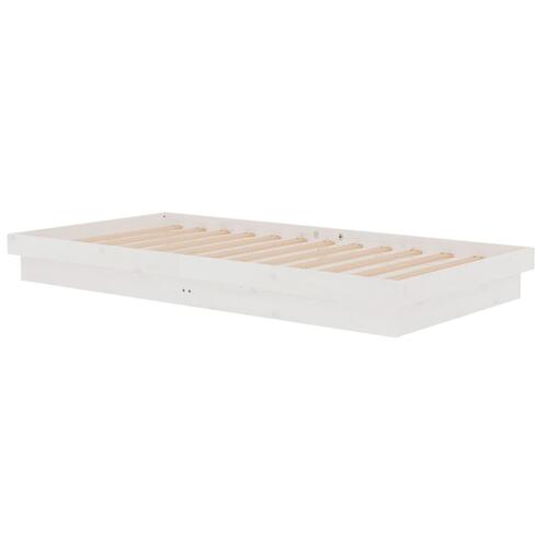 Sengeramme 100x200 cm massivt træ hvid