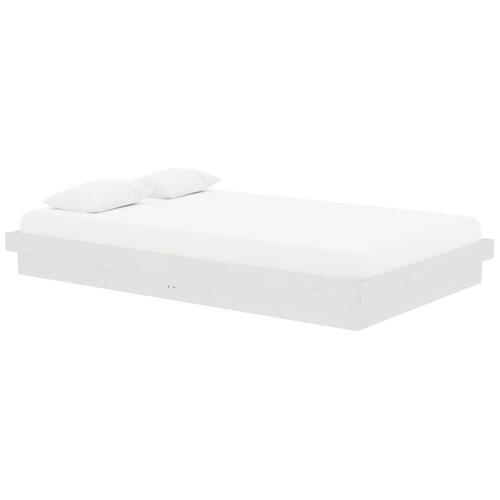 Sengeramme 120x200 cm massivt træ hvid