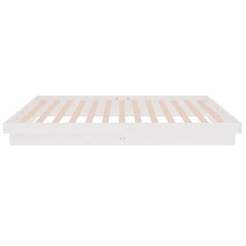 Sengeramme 120x200 cm massivt træ hvid