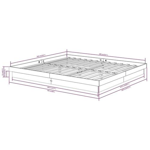 Sengeramme 180x200 cm Super King massivt træ