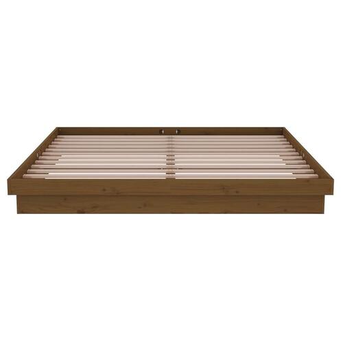 Sengeramme 180x200 cm Super King massivt træ gyldenbrun