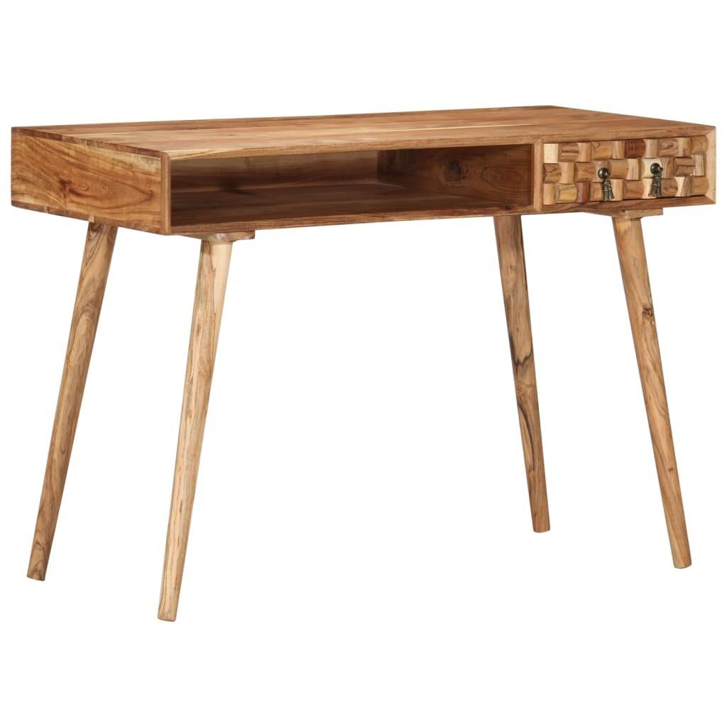 Skrivebord 110x50x76 cm massivt akacietræ