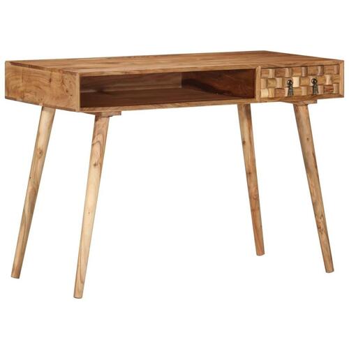 Skrivebord 110x50x76 cm massivt akacietræ