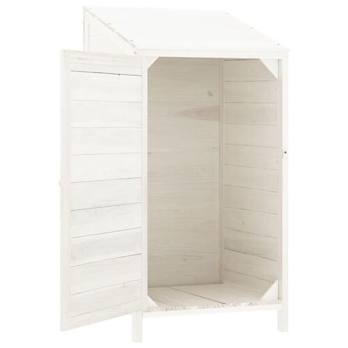 Haveskur 55x52x112 cm massivt fyrretræ hvid