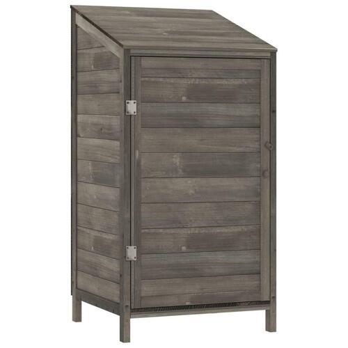 Haveskur 55x52x112 cm massivt fyrretræ antracitgrå