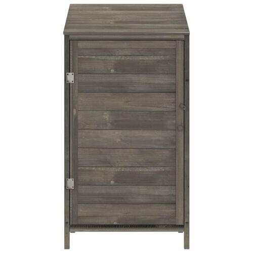 Haveskur 55x52x112 cm massivt fyrretræ antracitgrå