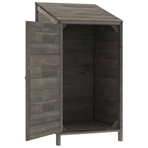 Haveskur 55x52x112 cm massivt fyrretræ antracitgrå