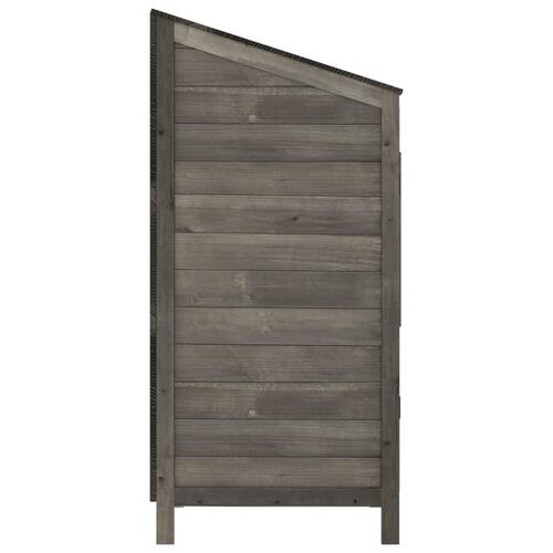 Haveskur 55x52x112 cm massivt fyrretræ antracitgrå