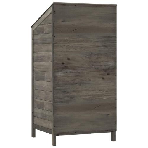 Haveskur 55x52x112 cm massivt fyrretræ antracitgrå