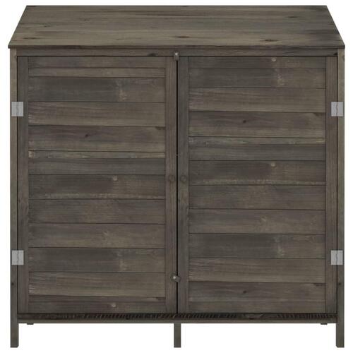 Haveskur 102x52x112 cm massivt fyrretræ antracitgrå