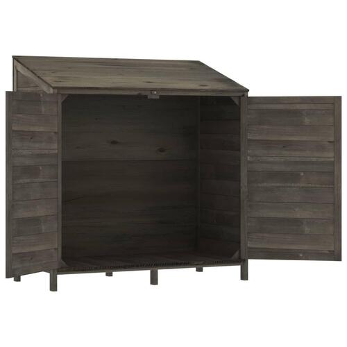 Haveskur 102x52x112 cm massivt fyrretræ antracitgrå