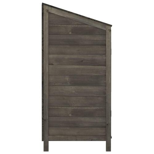 Haveskur 102x52x112 cm massivt fyrretræ antracitgrå