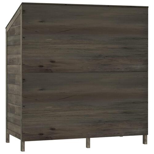 Haveskur 102x52x112 cm massivt fyrretræ antracitgrå