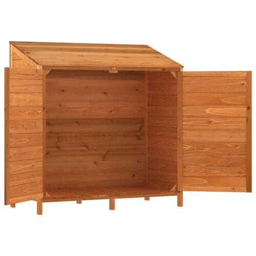Haveskur 102x52x112 cm massivt fyrretræ brun
