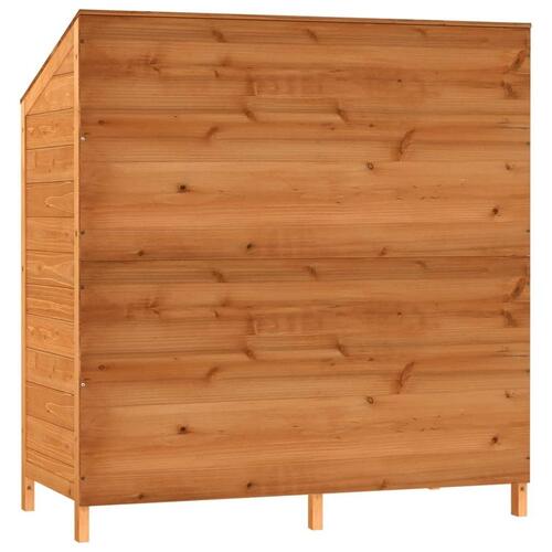 Haveskur 102x52x112 cm massivt fyrretræ brun