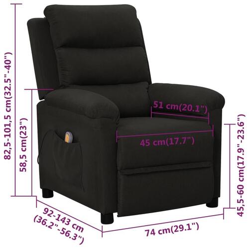 Massagestol stof sort
