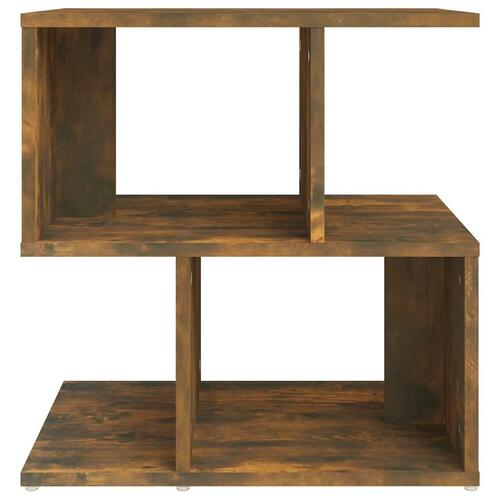 Sengebord 50x30x51,5 cm konstrueret træ røget egetræsfarve