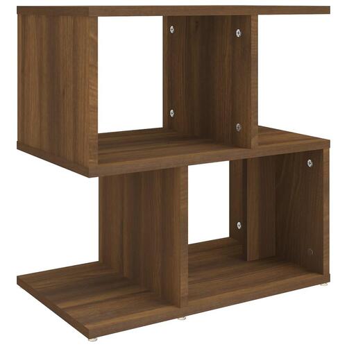 Sengeborde 2 stk. 50x30x51,5 cm konstrueret træ brunt egetræ