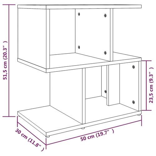 Sengeborde 2 stk. 50x30x51,5 cm konstrueret træ brunt egetræ