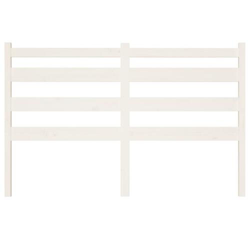 Sengegærde 126x4x100 cm massivt fyrretræ hvid