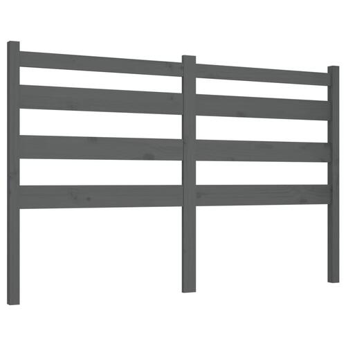 Sengegærde 166x4x100 cm massivt fyrretræ grå