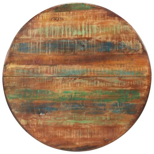 Spisebord Ø110x78 cm massivt genbrugstræ og stål