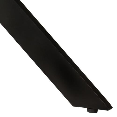 Spisebord Ø110x78 cm massivt genbrugstræ og stål