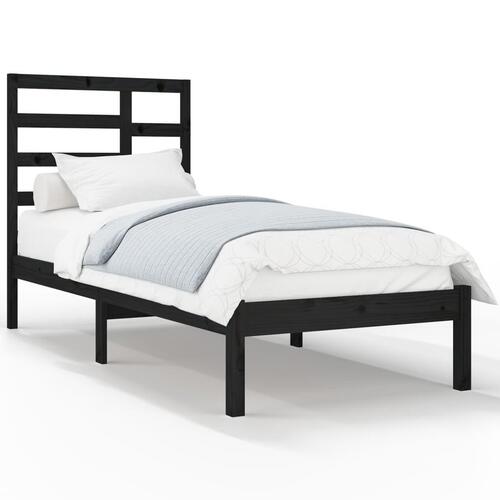 Sengeramme 75x190 cm Small Single massivt træ sort