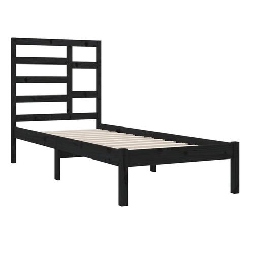 Sengeramme 75x190 cm Small Single massivt træ sort