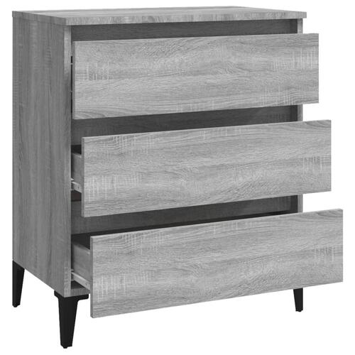 Skænk 60x35x69 cm konstrueret træ grå sonoma-eg