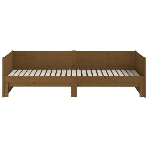 Daybed med udtræk 2x(90x200) cm massivt fyrretræ gyldenbrun