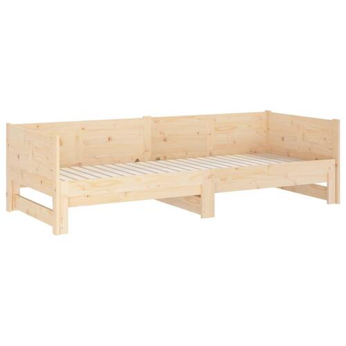 Daybed med udtræk 2x(80x200) cm massivt fyrretræ