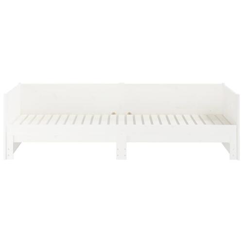Daybed med udtræk 2x(80x200) cm massivt fyrretræ hvid