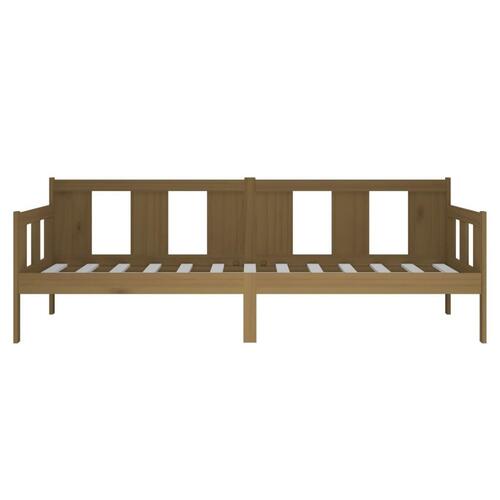 Daybed 90x190 cm massivt fyrretræ gyldenbrun