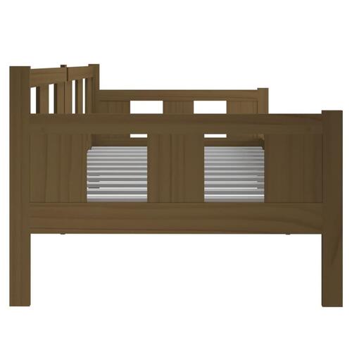 Daybed 90x190 cm massivt fyrretræ gyldenbrun
